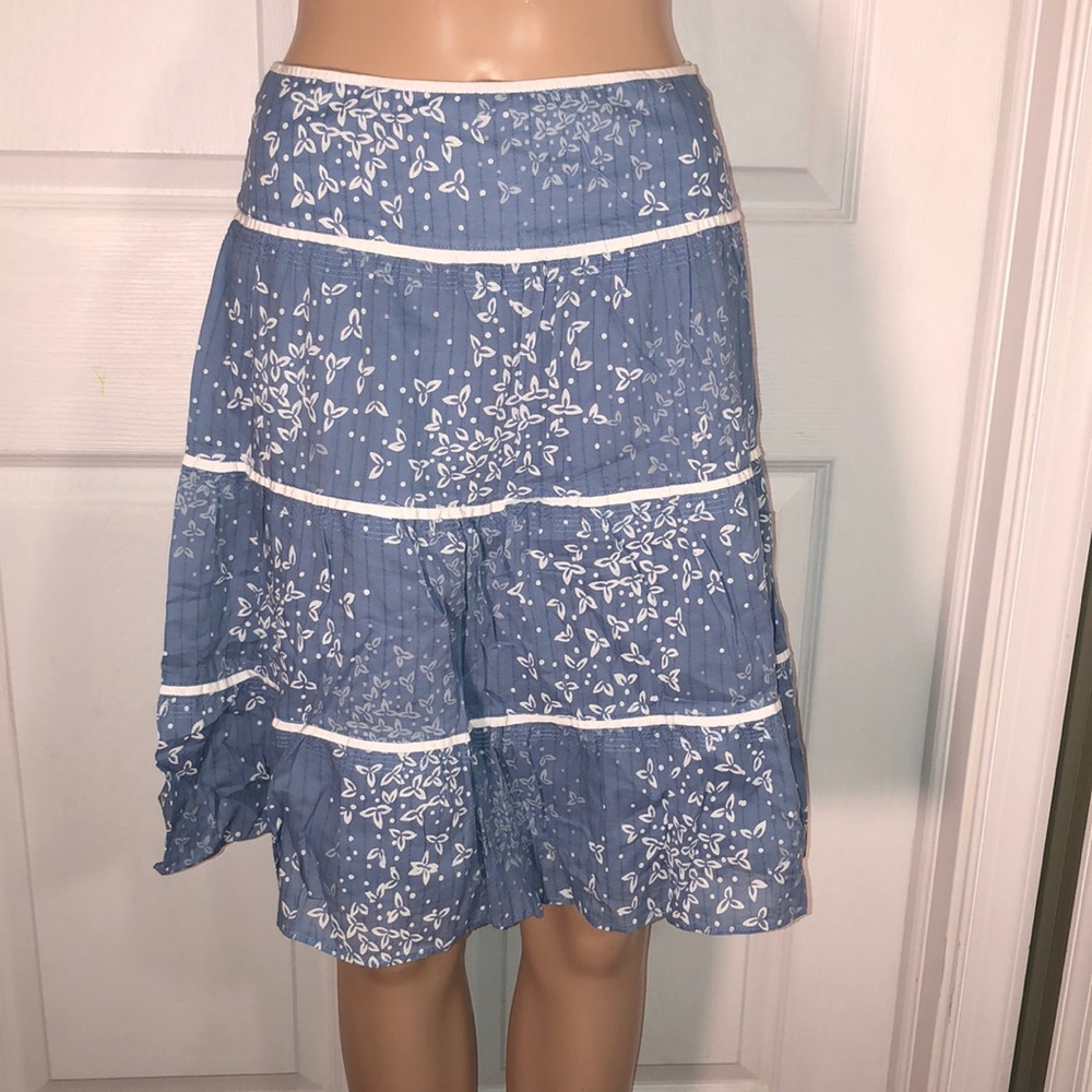 Calvin Klein Blue/White Skirt 0